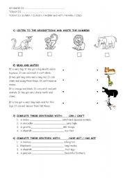 English Worksheet: Animals descriptions