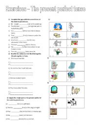 English Worksheet: Exercises - The present perfect tense