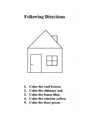 English worksheet: Following Directions