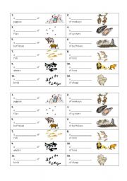 Collective Noun Cards and Exercise