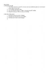 English worksheet: language function