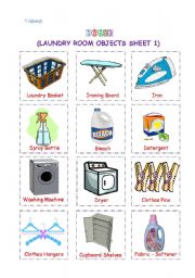 English Worksheet: Laundry room objects