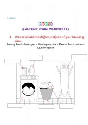 English Worksheet: laundry room worksheet