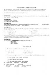 English worksheet: pronunciation of -ed in the past tense of regular verbs