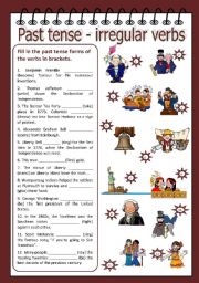 English Worksheet: Simple past tense - irregular verbs