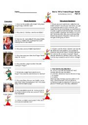 Who Framed Roger Rabbit: Worksheet 3 of 7