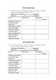 English worksheet: information gap