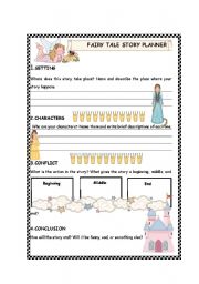 English Worksheet: Fairy tale story planner