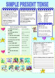 English Worksheet: Present simple tense