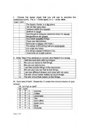 English worksheet: Sense of Touch and Sight