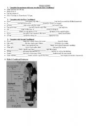 English Worksheet: Conditionals Test