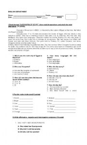 English Worksheet: PAST SIMPLE TEST