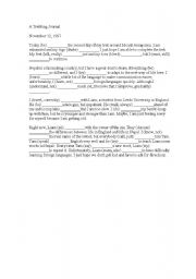 English worksheet: Verb tenses review - complete the text