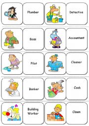 English Worksheet: Jobs and Professions - Dominoes - 2/2