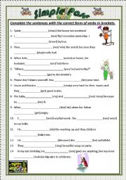English Worksheet: Simple Past