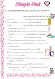 English Worksheet: Simple Past