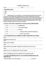 English Worksheet: Back Pack 4 Unit 4