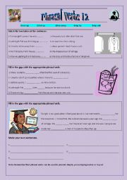 English Worksheet: Phrasal verbs 12