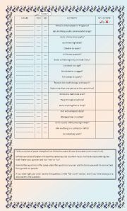 English Worksheet: Tense Review Conversational Game