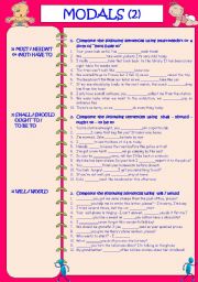 English Worksheet: MODALS ( 2)