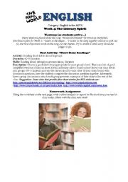 English Worksheet: ARTS: The Literary Spirit