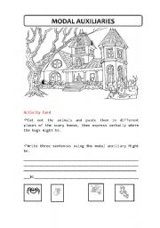 English Worksheet: MODAL AUXILIARIES