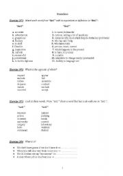 English worksheet: Exercise