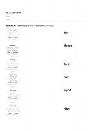 English worksheet: numbers