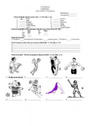English Worksheet: Do/ Play/ Go