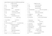 English Worksheet: To be past tense (was or were)