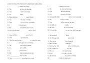 English worksheet: To be past tense (was or were)