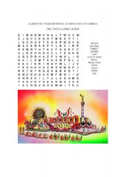 English worksheet: Nouns for Mexico Bicentennial wordsearch