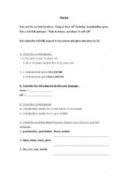 English worksheet: Sharing