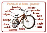 Parts of a bike - Poster + name the parts (two pages)