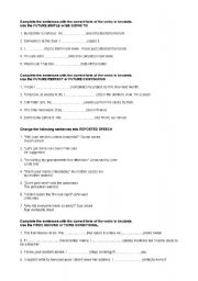 English Worksheet: More revision for bachillerato students preparing tests