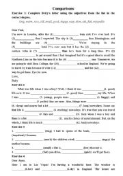 English Worksheet: Comparisons exercise