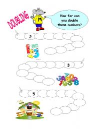 English Worksheet: practice about doubling 