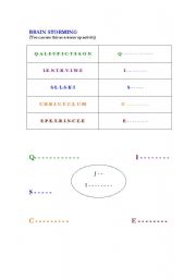 English Worksheet: JOB INTERVIEW