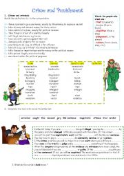 English Worksheet: Crime and Punishment