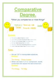 English Worksheet: Comparative degree
