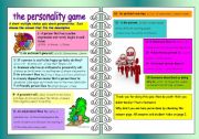 English Worksheet: The Personality Game