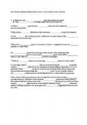 English worksheet: worksheet about past tense