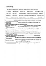 English Worksheet: Vocabulary for business English