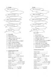 English Worksheet: greetings