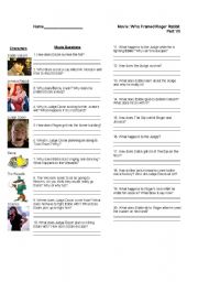 English Worksheet: Who Framed Roger Rabbit: Worksheet 7 of 7