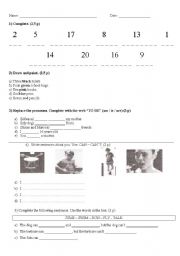 English worksheet: REVISION of elementary topics ( 12 ex.)