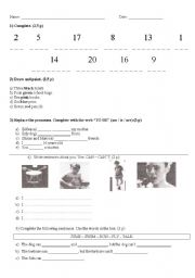 English Worksheet: REVISION of elementary topics ( 12 ex.)