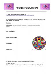 English Worksheet: World Population