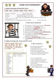 English Worksheet: Crime and Punishment part 2