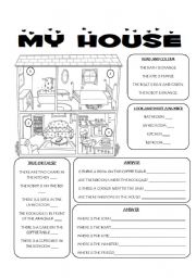 English Worksheet: my house